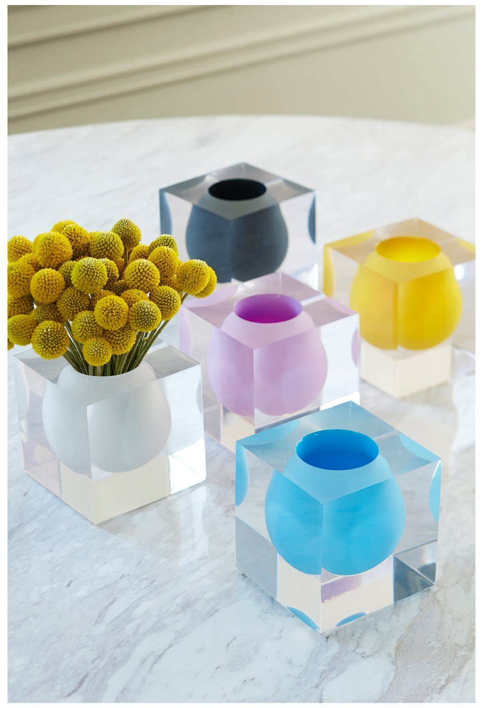 JONATHAN ADLER BEL AIR 透明な花瓶 パープル Bel Air Gorge Vase