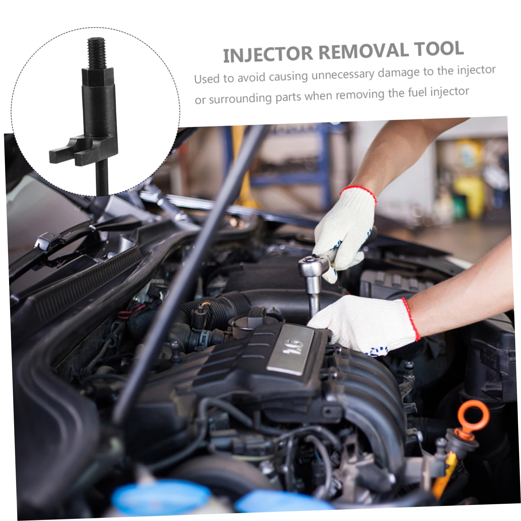 Kit di Rimozione Iniettori Carburante in Acciaio al Carbonio Nero | Alta Resistenza, Durezza Elevata, Resistenza All’usura e Corrosione, Estrattore Professionale Stile Casuale
