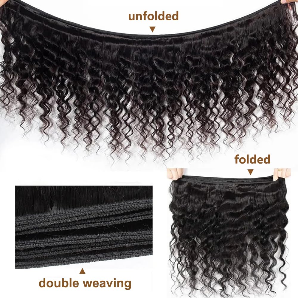 Loose Deep Wave Bundles 10A Brazilian Virgin Remy Human Hair 100% Unprocessed Loose Wave Bundles 16 18 20 Inch Double Weft Hair Weave Full and Thick - Image 4