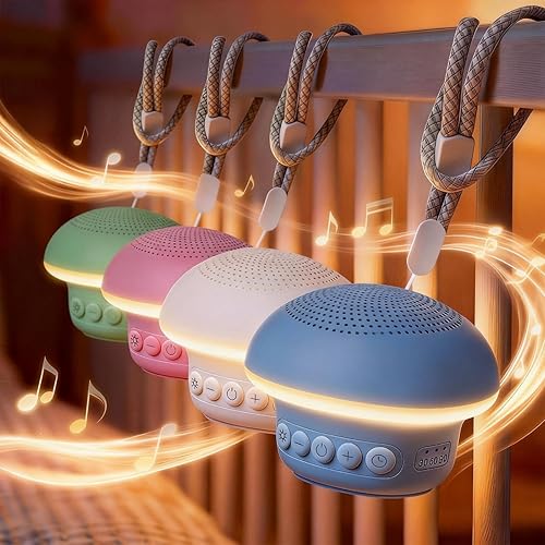 Máquina portátil de sonido de ruido blanco para bebés, niños y adultos, 20 sonidos sin bucle, tiempo de reproducción de 48 horas, volumen de 30