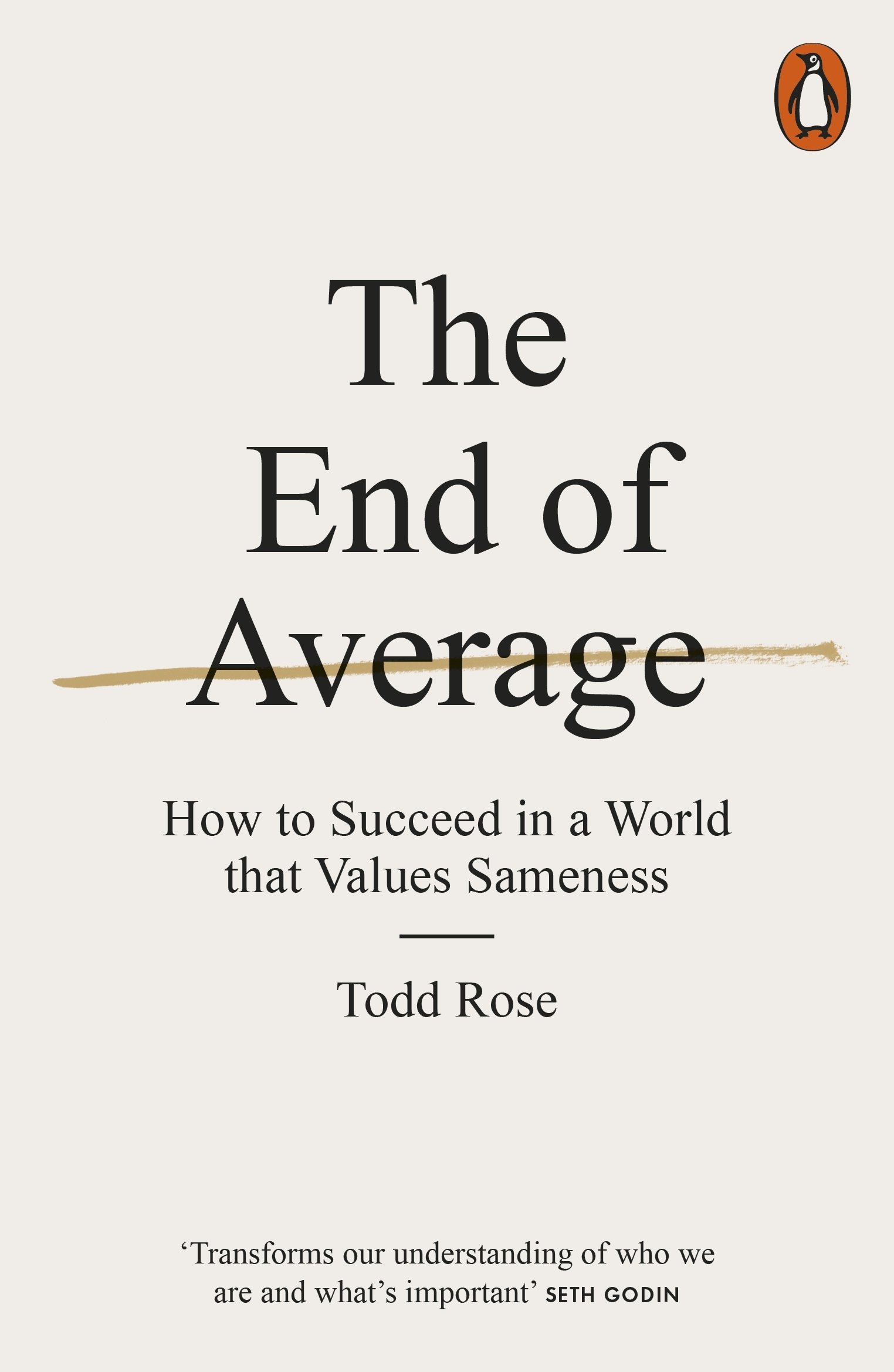 Todd Rose The End of Average Paperback Book English 256 pages