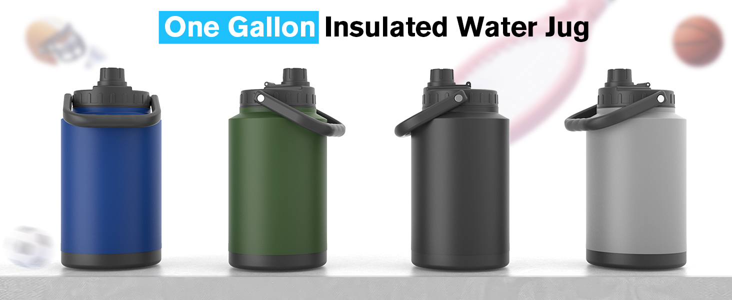 Amazon.com: Sursip 1 Gallon Insulated Water Jug wtih Straw