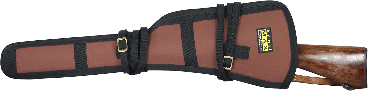 TrailMax Scope Carbine Rifle Scabbard, Gun Case, Fits up to 24 inch Barrel W/ 40mm Scope, 1 inch Turrets, Attaches to Horse Saddle, ATV/UTV, Shock Absorbent, Heavy Duty Polyester Shell