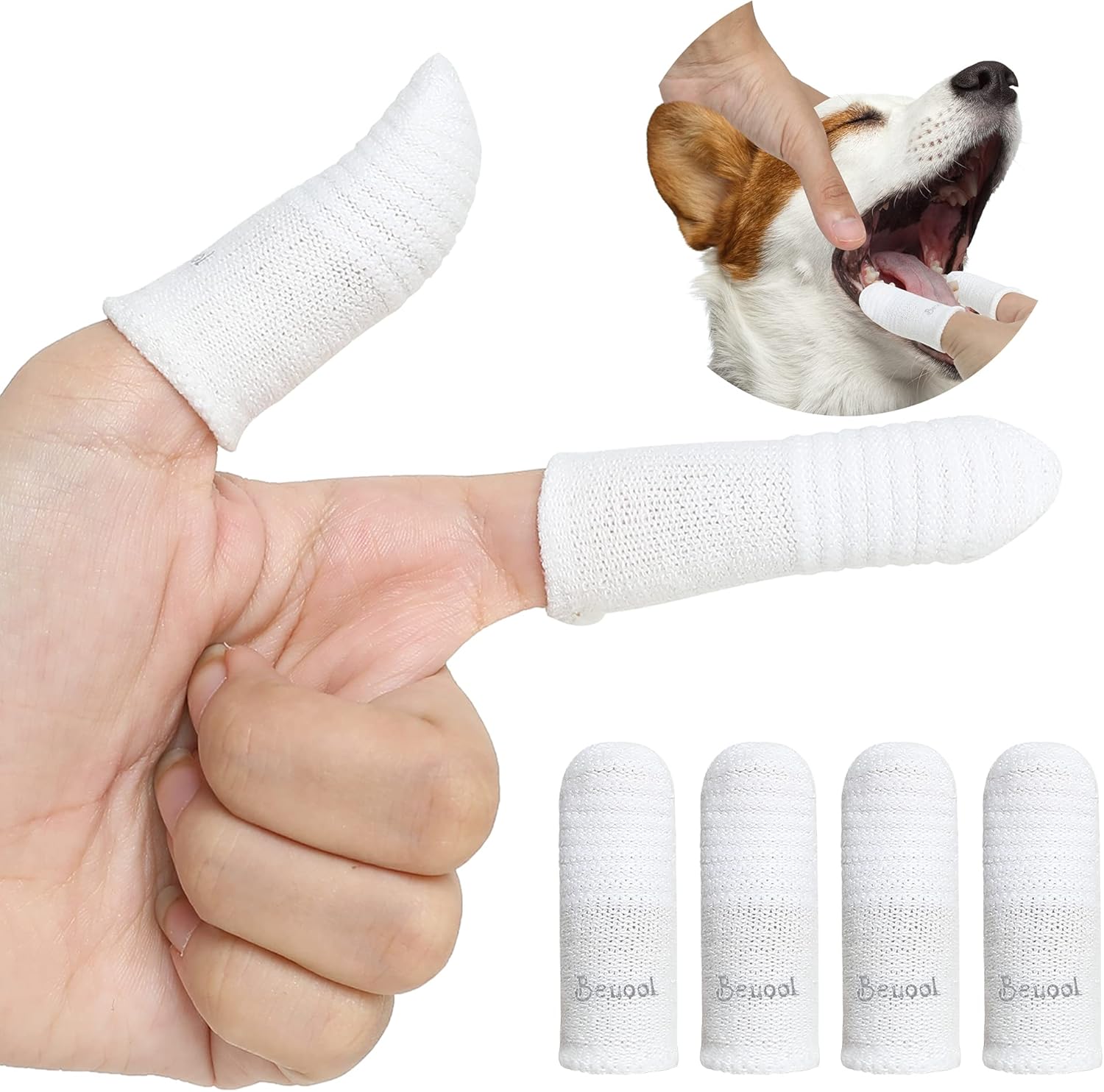 Beuool Dog Toothbrush Cat ToothbrushesFingers Toothbrushes