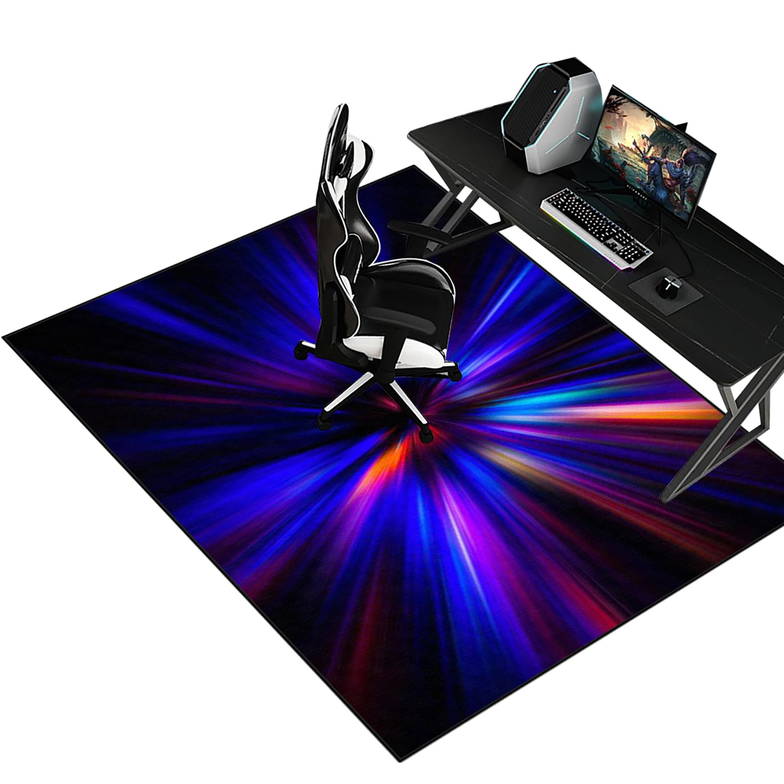 Fzamudng 160 x 200 cm Office Chair Mat for Hardwood Floor Gaming Chair Mat Desk Chair Mat Carpet Protector Chair Mat Multi-Purpose Hard Floor Protector for Home and Office Non Slip