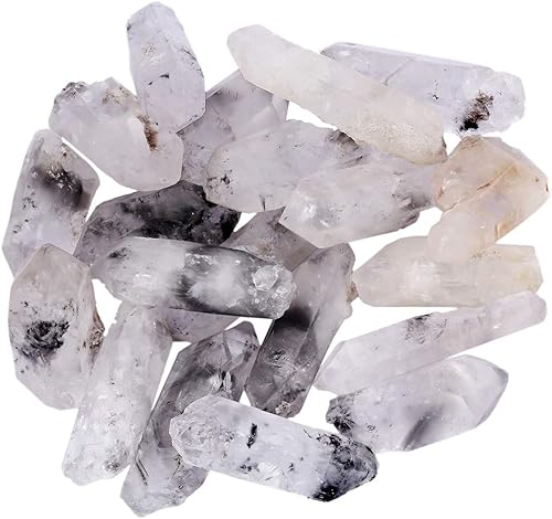 Miniatura 3 de rockcloud Punta de cristal de cuarzo natural de roca áspera de 2.7 a 4.7 pulgadas para hacer joyas, paquete de 1, Cristal de cuarzo de roca (1