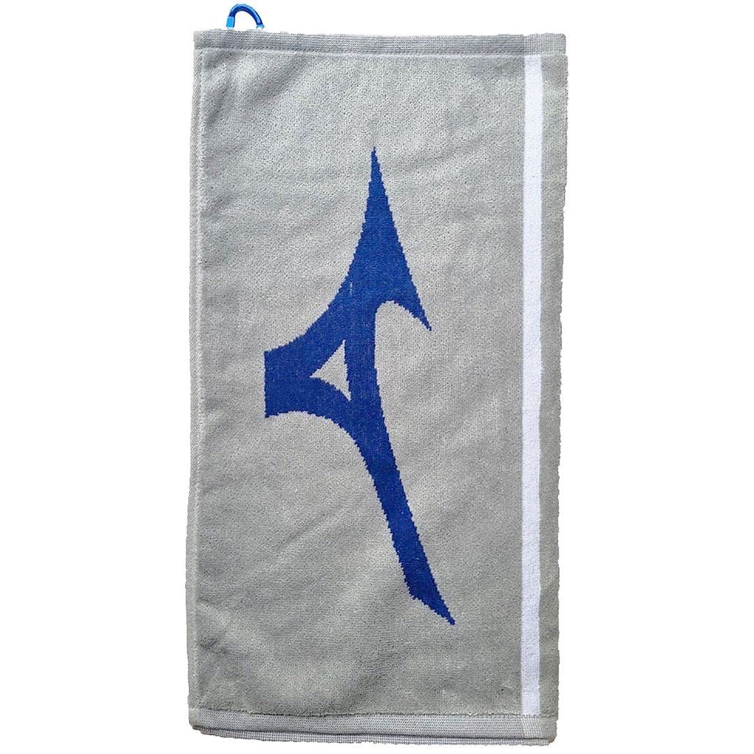 Mizuno Blue,Grey Rb Tour Cotton Large Carabiner Clip Golf Towel 20" X 40" Grey/Blue