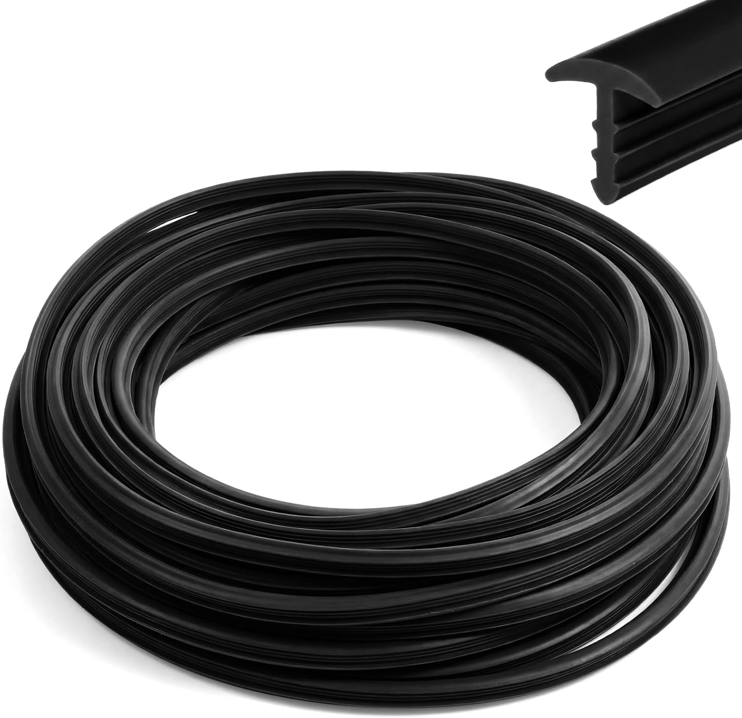 120Ft Swimming Pool Liner Lock Wedge Shaped Liner Bead Lock T-Shape Swimming Line Roll Bead Flexible PVC Patch Kit for Above Ground, in Ground Pool Beaded Liners(White)