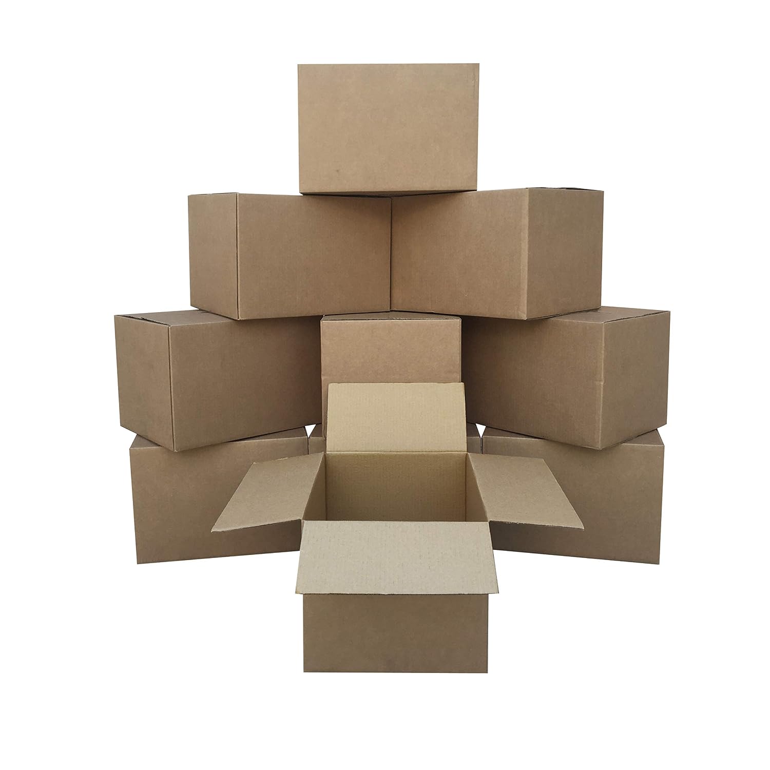 uBoxes Moving Boxes Medium 18x14x12-Inches (Pack of 10) Professional Moving Box & Scotch Long Lasting Storage Shipping Packaging Tape, 1.88" x 38.2 yd, 1 Roll with Dispenser (3650S-RD-ESF)