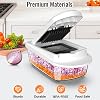 Set de utensilios de cocina de 8 cuchillas Ukeetap, picador, rebanador y rallador, blanco | Picador de verduras, mandolina rebanadora y rallador de alimentos con contenedor para cebolla, ensalada de verduras 5