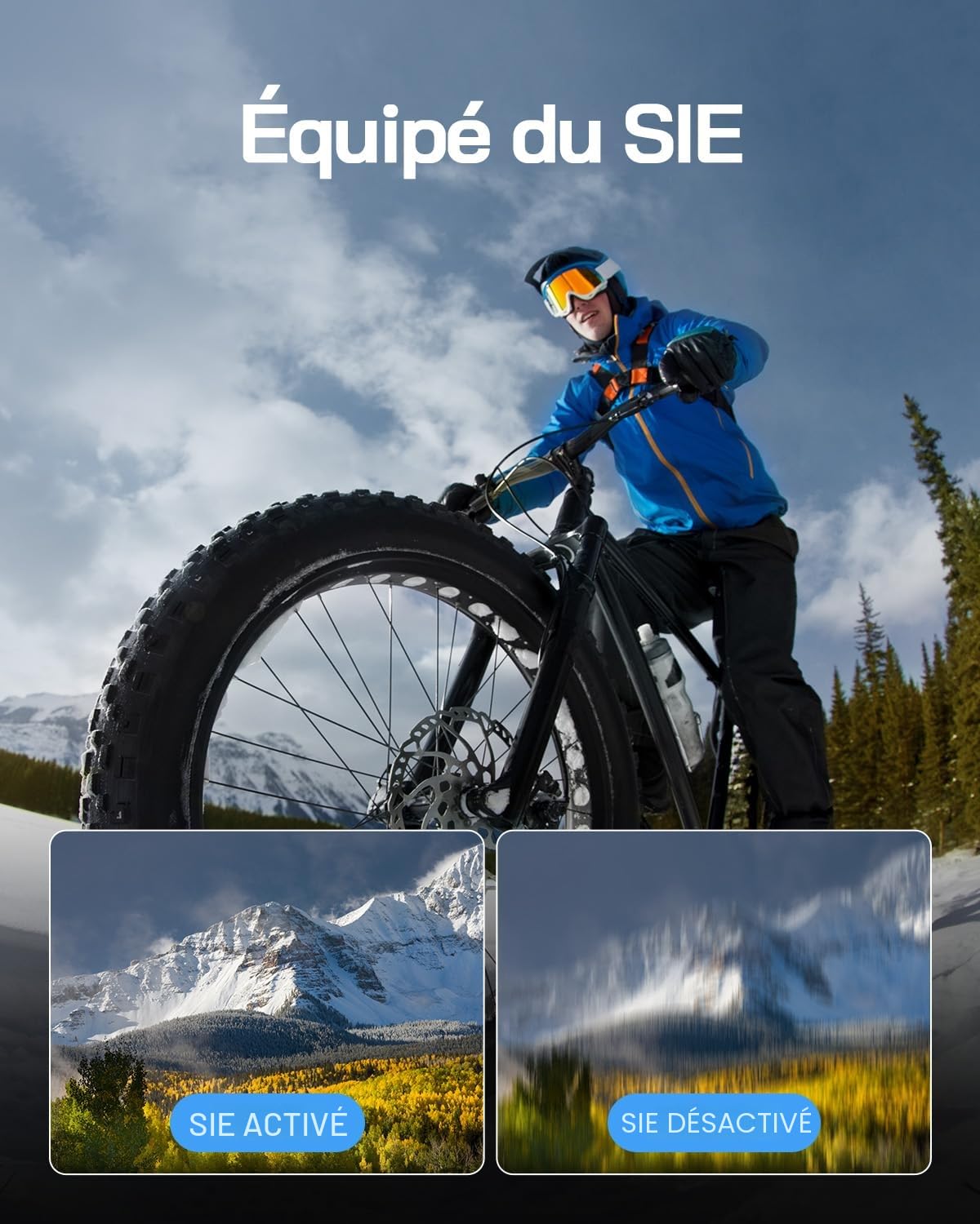 WOLFANG GA120 4K 20 MP Caméra d'action, étanche jusqu'à 40 m pour la Plongée avec Tuba, Grand Angle 170 °, Double écran WiFi, avec EIS, Microphone Externe et Télécommande