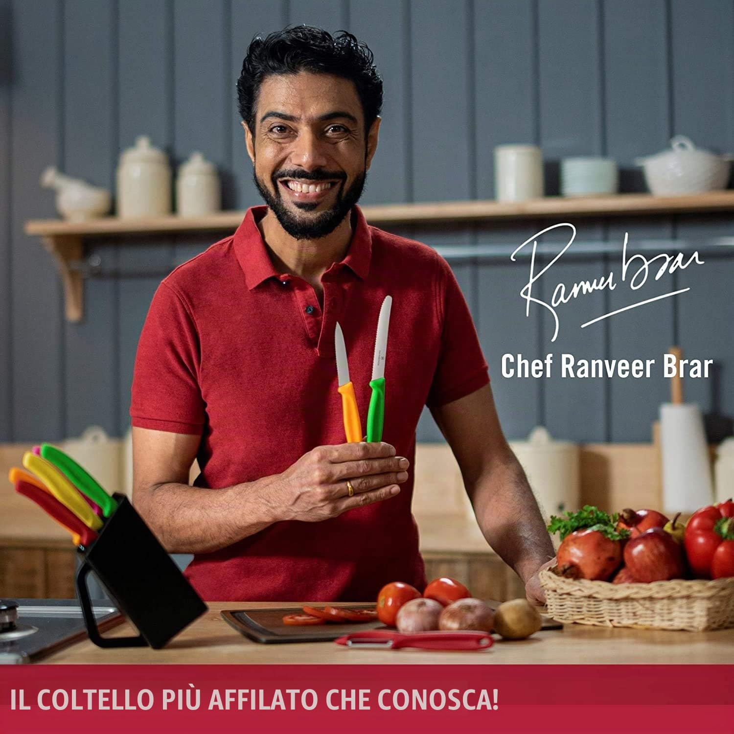Victorinox Swiss Classic Ceppo per coltelli da bistecca e da pizza, con 4 pezzi, per conservare i coltelli