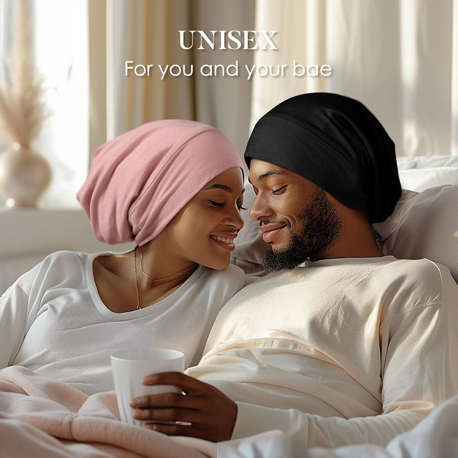 LULUSILK Mulberry Silk Bonnet for Sleeping Women, No More Frizzy Tangled Hair, Stay On All Night Silk Hair Wrap for Sleeping with Adjustable Strap, Silk Sleep Cap for Women and Men, Pink, Pack of 1 - Image 6