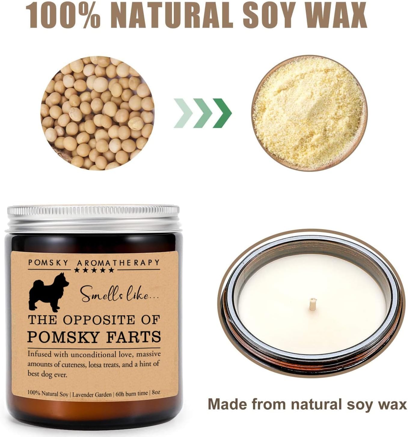Pomsky Candle, Pomsky Funny Dog Gift, Pomsky Mom, Pomsky Dog Candle, Birthday Gift, Pomsky Owner Gift, Dog Lovers Gift, Pomsky Parents Day Gift image 3