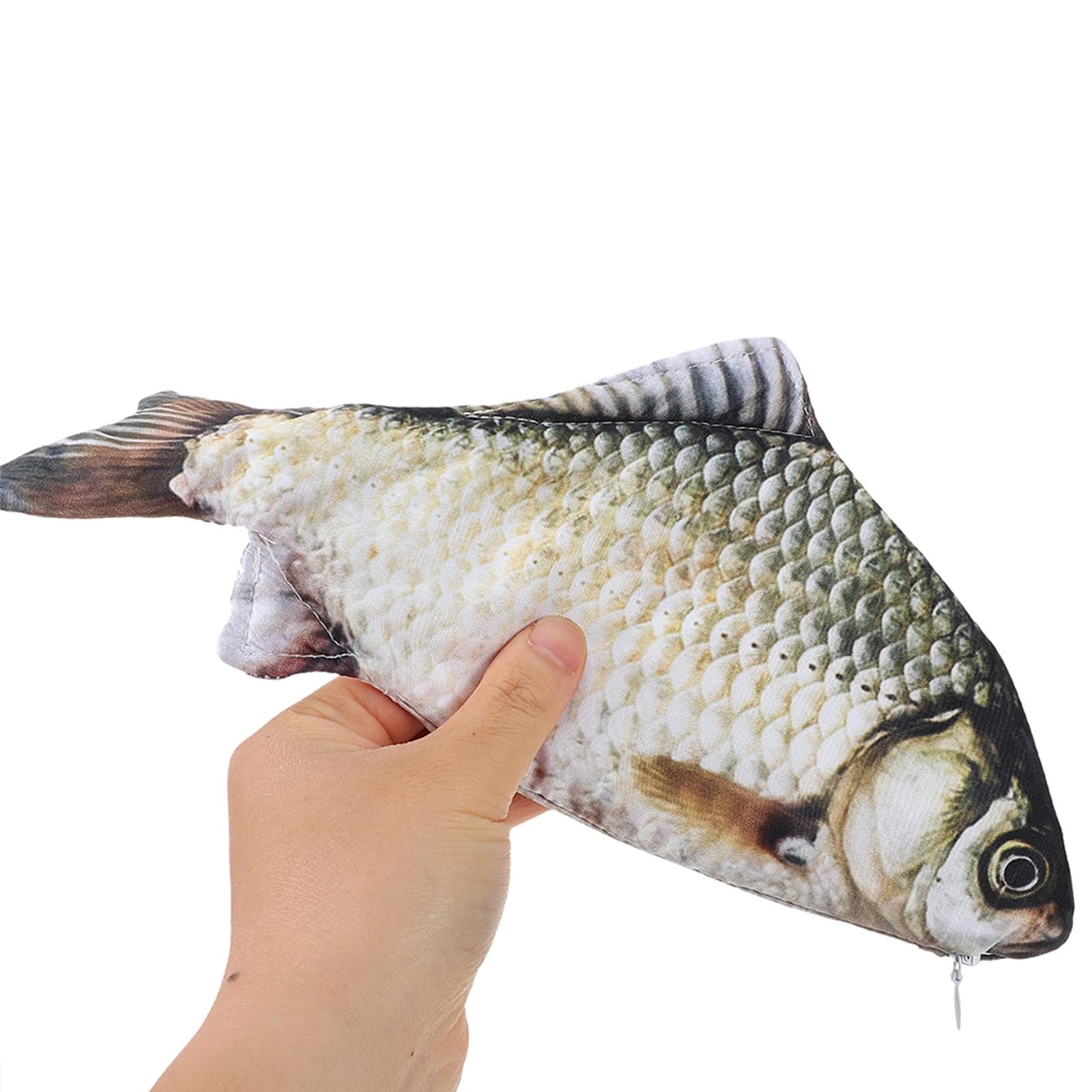 Tofficu 15 Pezzi Astuccio Portapenne Creativo a Forma di Pesce Carpa in Poliestere, Spazioso e Realistico per Organizzare Penne e Matite, per Ufficio e Halloween
