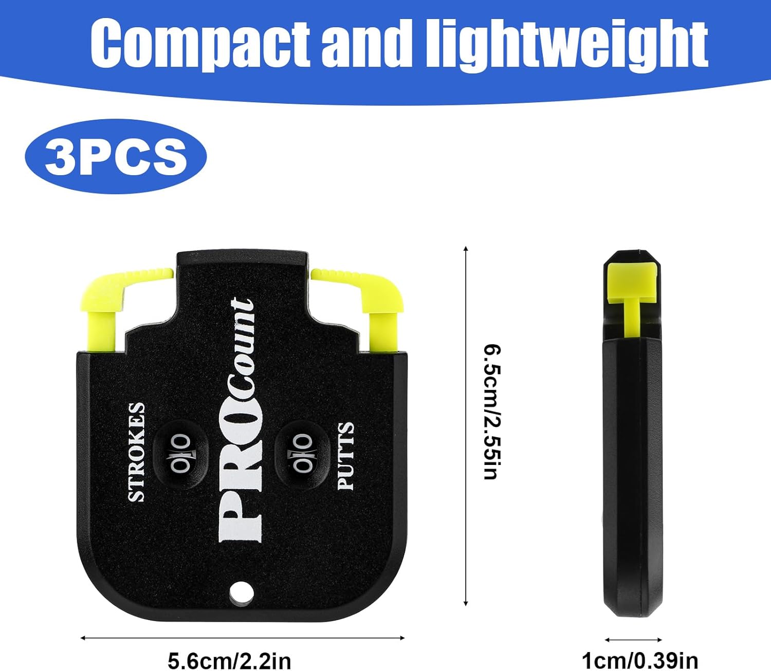 3pcs Mini Golf Score Counter, Golf Shot Clicker Counter Golf Score Keeper with Dial Reset Tool Key Chain Golf Scoreboard for Outdoor Sport Scoreboard Games Golf Accessories