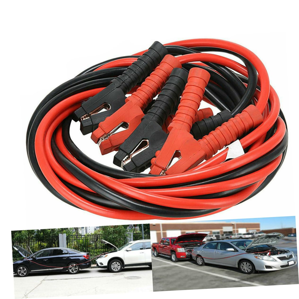VOSAREA 6m Heavy Duty Jumper Cables Emergency Power Wire for Starting Cars Trucks and Suvs Compact Portable Booster Cords for Vehicles