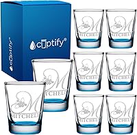 Vista 13 de Vasos de chupito personalizados elaborados con nombre de círculo de 2 onzas, parte inferior negra con texto personalizado para regalos, bodas