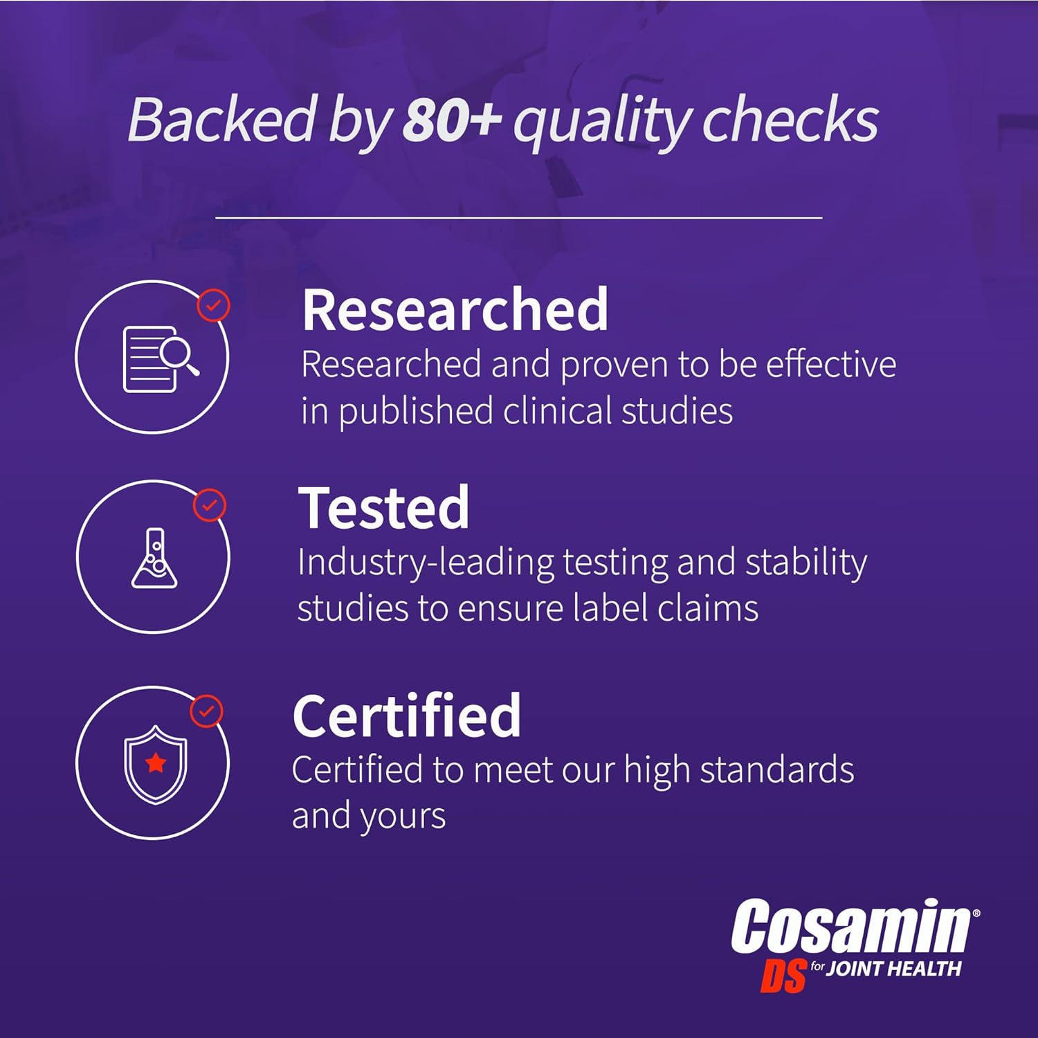 Nutramax Laboratories Cosamin® DS Joint Health Supplement with Glucosamine & Chondroitin for Adult Men & Women, Joint Supplement, 180 Capsules