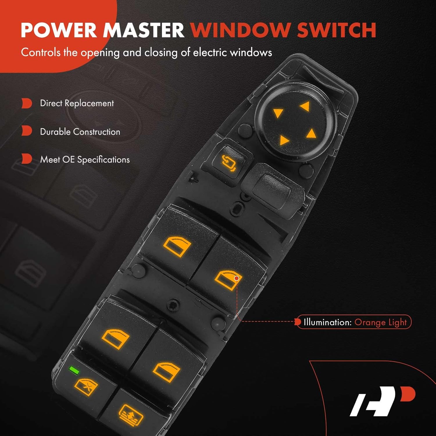 A-Premium Front Left Driver Side Master Power Window Switch Compatible with BMW F30 320i 2012-2015, 328d 2014-2017, 328i 2012-2015, 335i 2012-2015, Active Hybrid 3 2014-2015