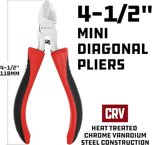 Miniatura 8 de Alltrade 640410 - Alicates de punta de aguja de 6 pulgadas, color rojo