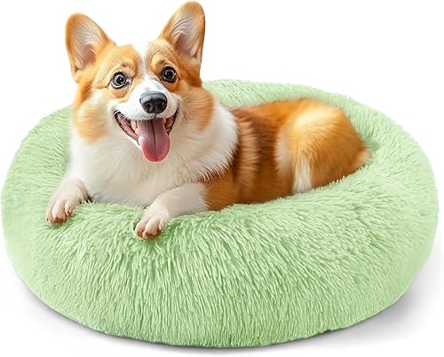 Miniatura 41 de Hoewina - Cama para perros y gatos pequeños y medianos, de interior, 20 pulgadas, dónut calmante, cama para cachorros y gatitos, cama redonda,