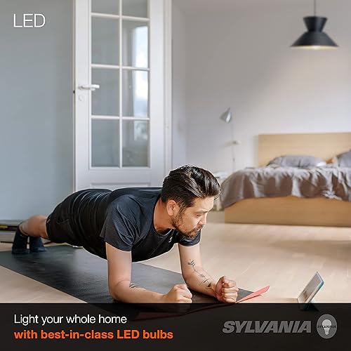 Miniatura 30 de Bombilla LED A19 SYLVANIA, 60 W = 8.5 W, no regulable, acabado esmerilado, 800 lúmenes, 2700K, blanco suave, paquete de 12 (74469)