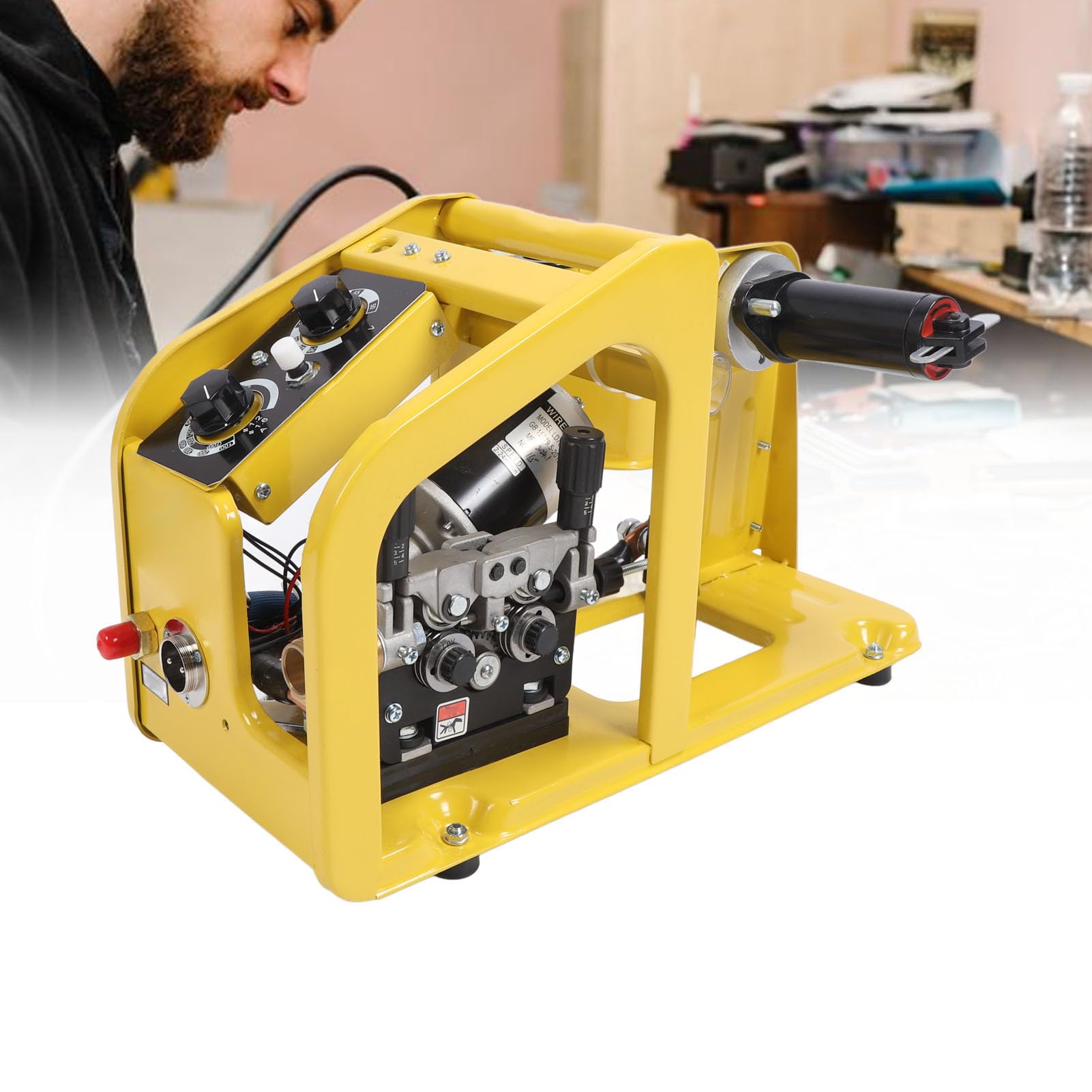 Jiawu Velocità del Filo a Doppia Trasmissione 350A 1,5-20 M/min velocità, Compatibile con Filo 0,8-1,2 Mm, Materiale Premium, per gli Appassionati di Saldatura