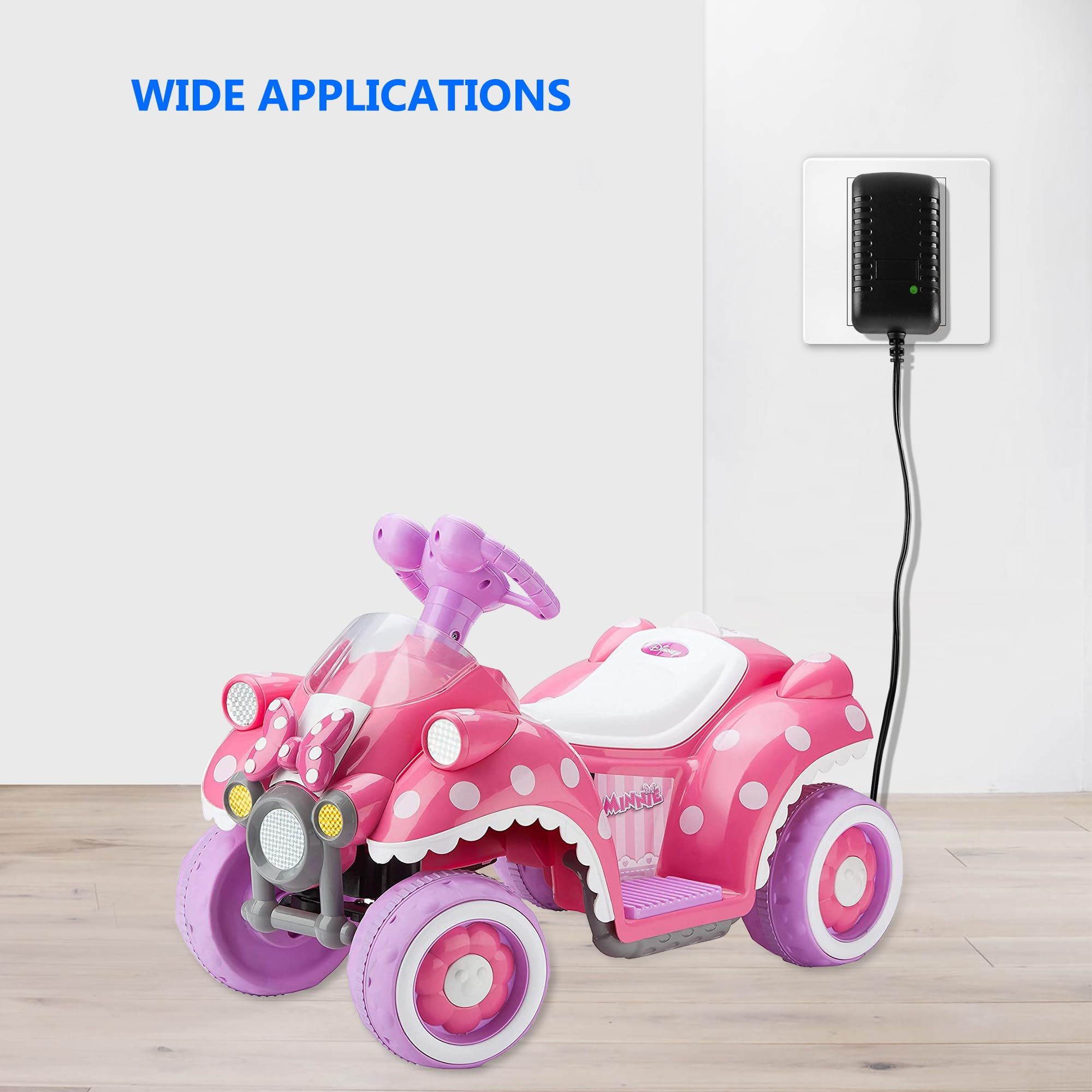 Xahpower 6V Battery Chargers for Electric Car, 6 Volt Charger Charger for Rollplay Porsche 918 Audi R8 Spyder Disney Frozen ATV Red Plug