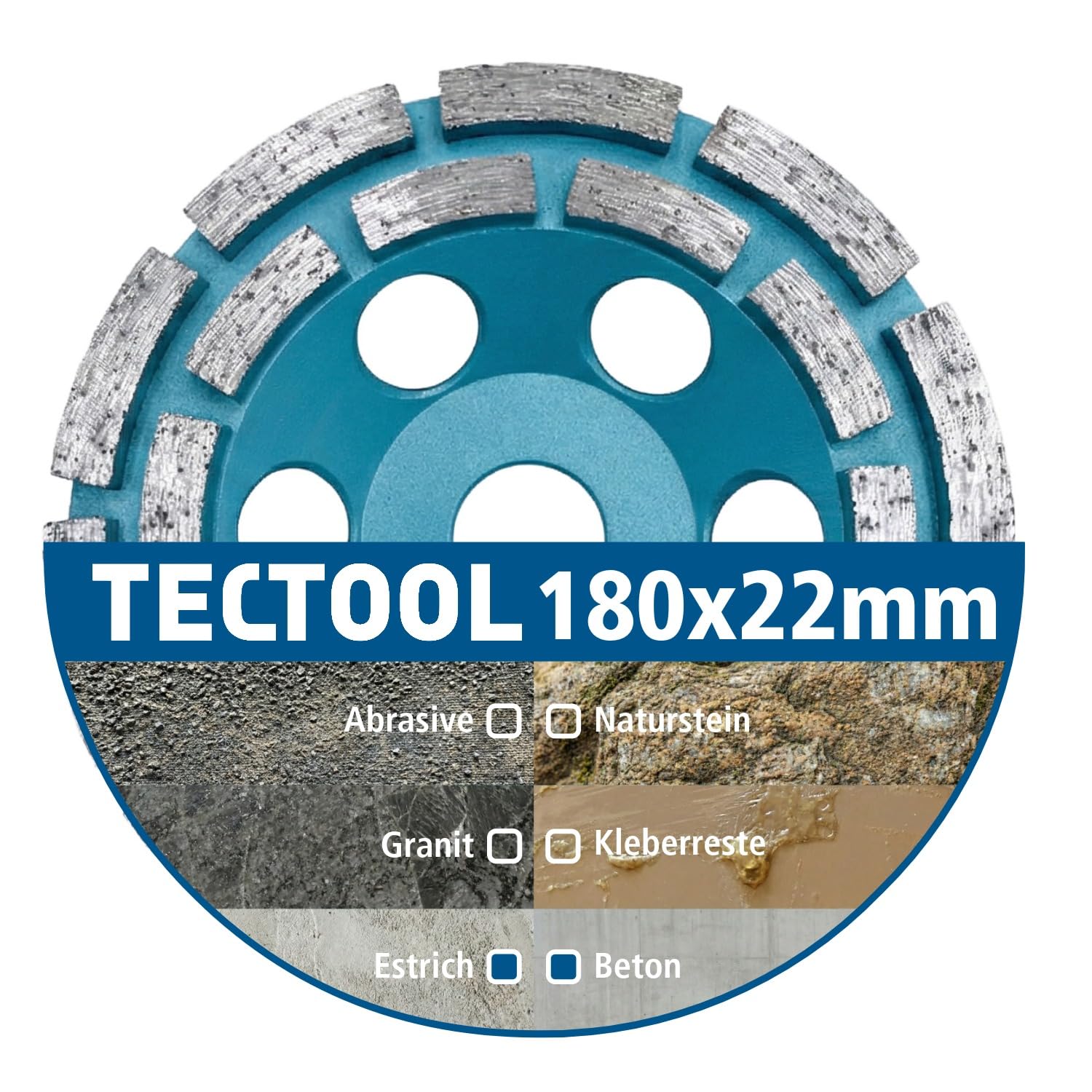18390 Diamentowy talerz szlifierski, beton i jastrych, Ø 180
