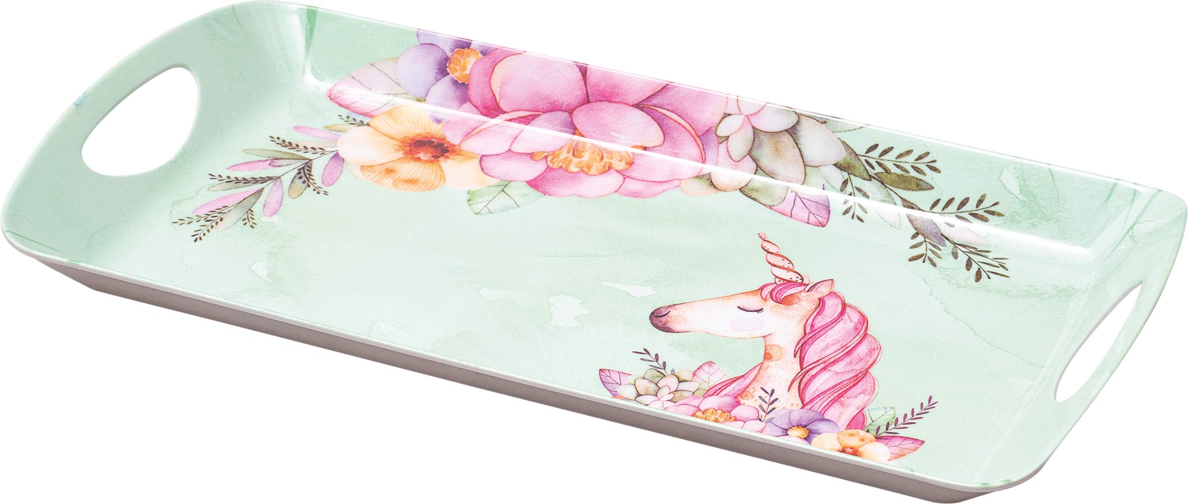 St Helens Melamine Serving Tray - Unicorn Design - 40.5cm x 20.5cm