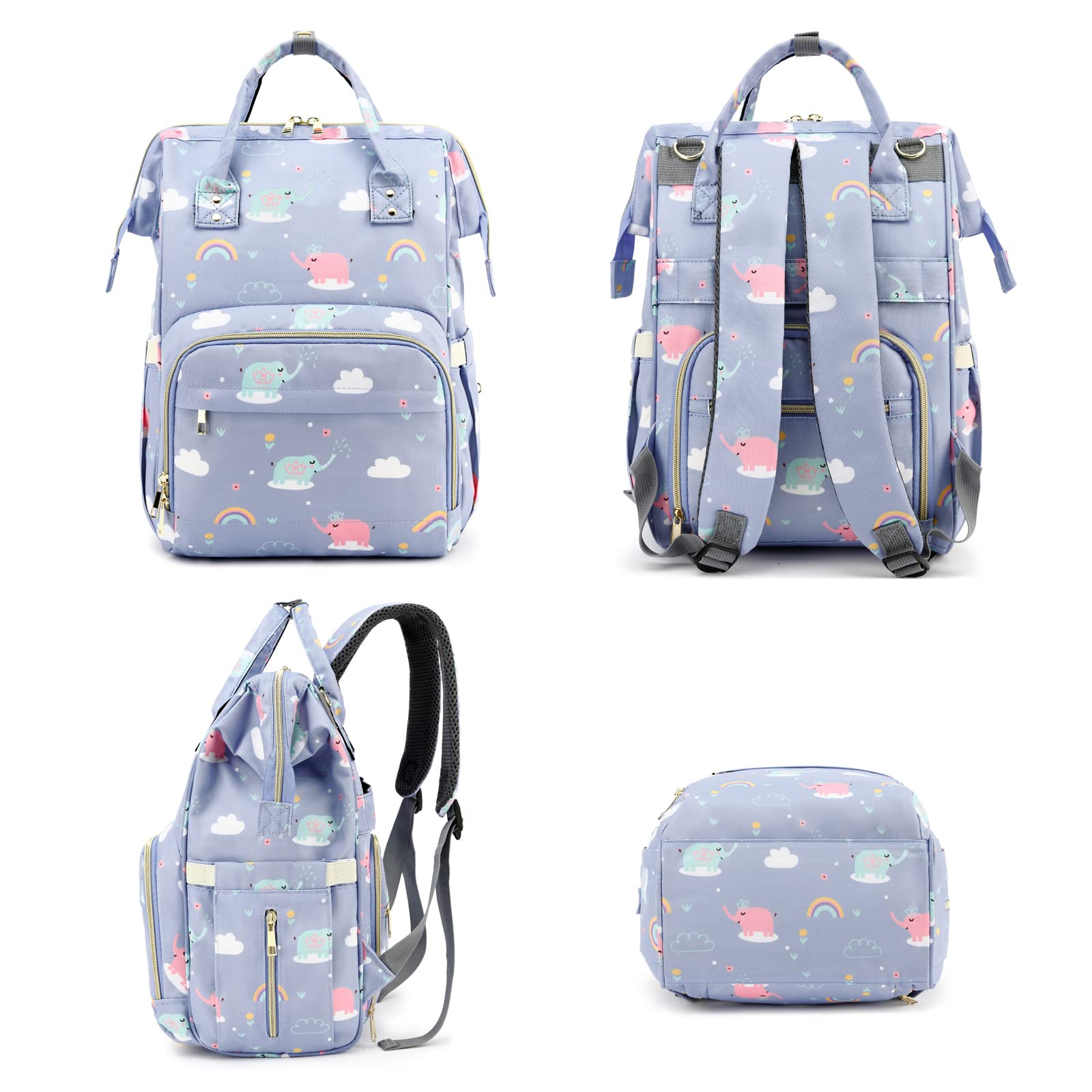 Bolsa de pañales para bebé (azul)
