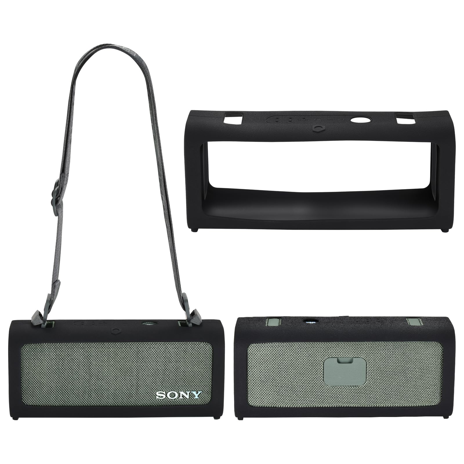 Silikonowe Etui do Sony ULT FIELD 3 - Przenośny głośnik Bluetooth,Przenośny Pokrowiec Podróżny Miękki Futerał Ochronny Pokrowiec do Sony ULT FIELD 3 Bluetooth Speaker(Czarny)