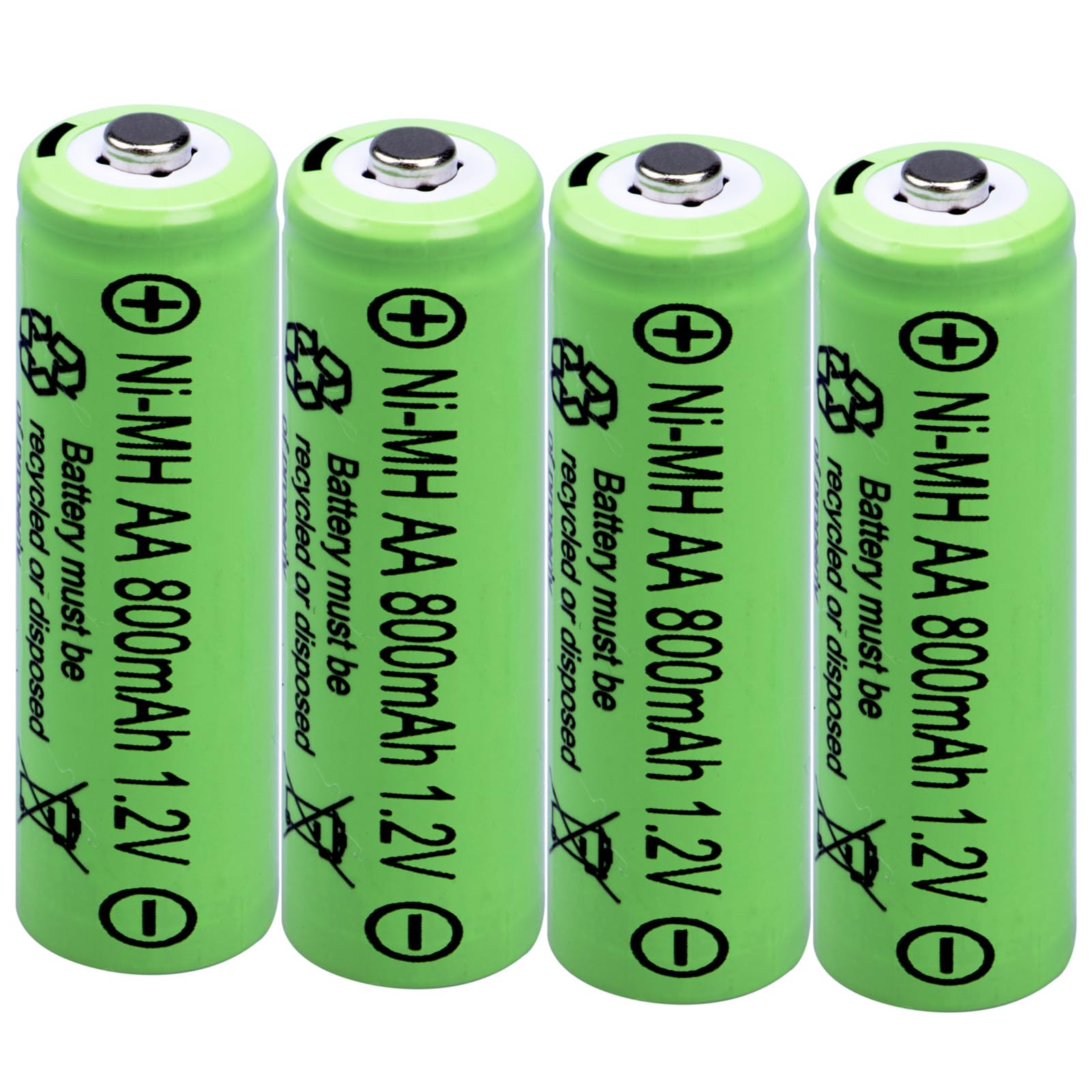 Pilas AA Recargables 300mAh Para Luces Solares De Jardín - 8 Unidades Pre-cargadas, Listas Para Usar