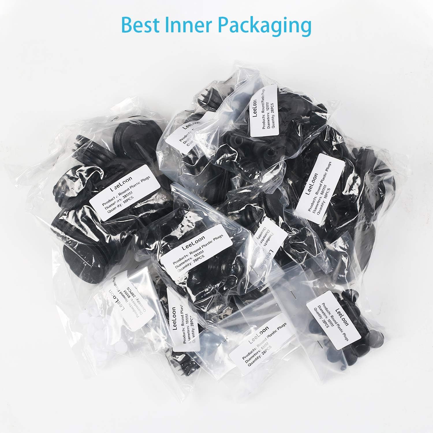 208 Pieces Mixed Sizes Round Plastic Plugs,Pipe Tubing End Cap, Round Plastic Tubing Plug, Durable Chair Glide for Chair Table Stool Leg,Pipe,Round Plastic Tubing,Tube Pipe Hole (Round) - - 