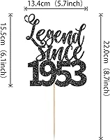 Vista 3 de 1 pieza de decoración para pastel de 70 cumpleaños de la leyenda desde 1953, setenta y hola 70, divertido 80 y fabulosa decoración de pasteles