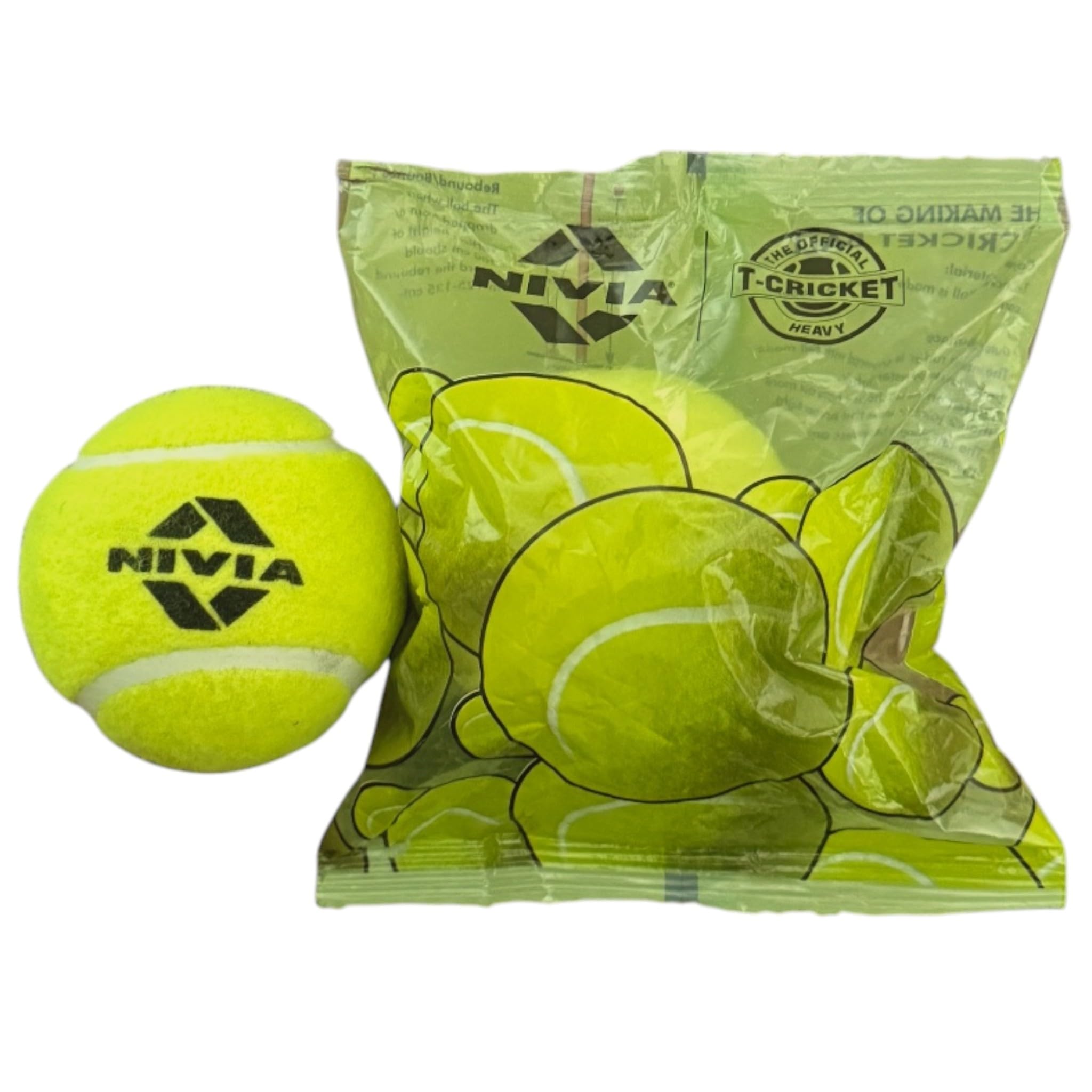Crystal Sports Nivia Hard Tennis Cricket Ball - Red or Yellow