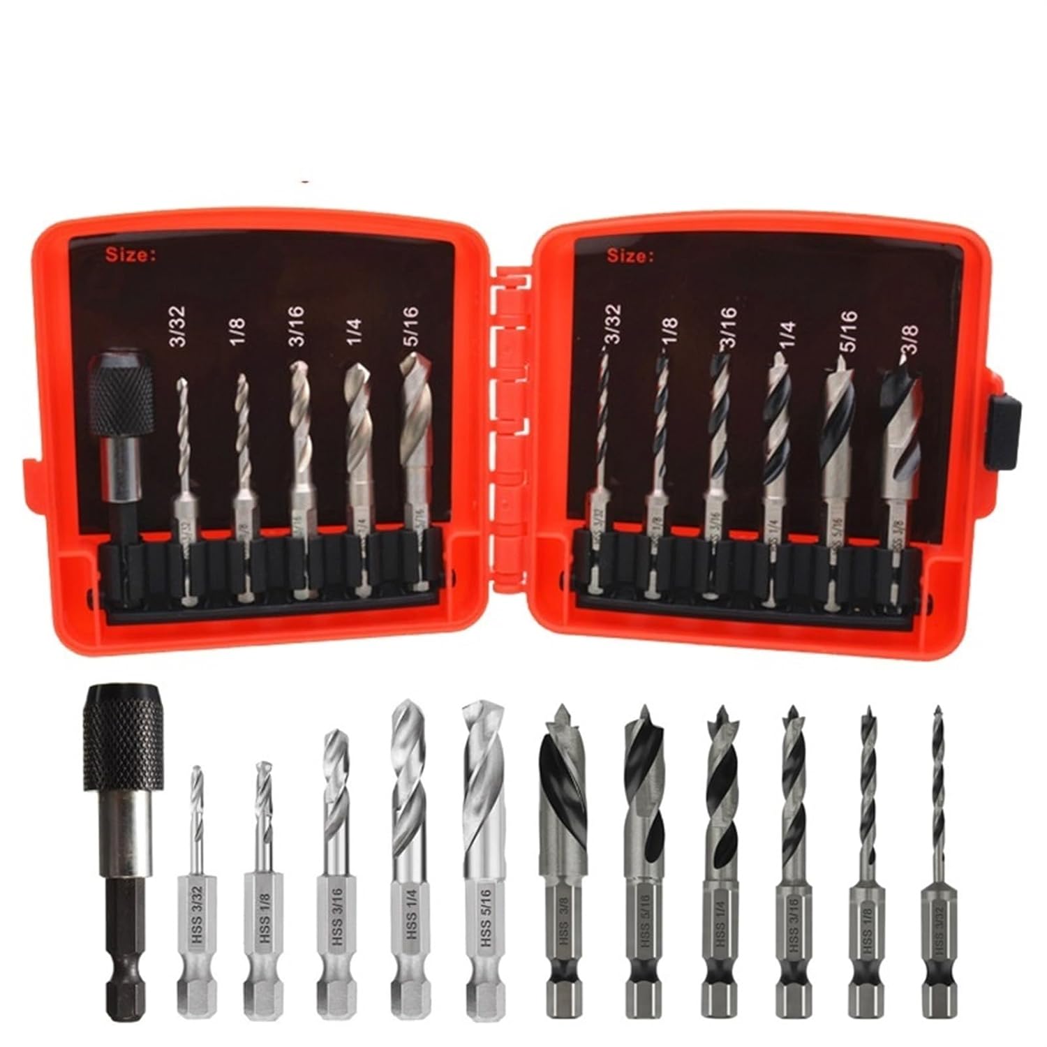 Woodworking Stubby Drill Bits Set Quick Change Tools (Color : Set B(6PCS))