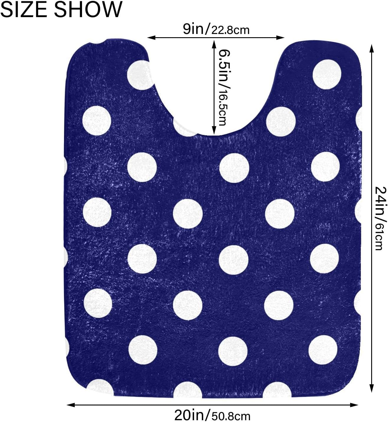 Polka Dot Bathroom Rugs Mats Soft Absorbent Bathroom Rug Mat Bath Rug Mats Washable Non Slip Bath Rugs Mat for Bathroom Door Mat Tub, Bathroom Rugs Sets 2 Piece