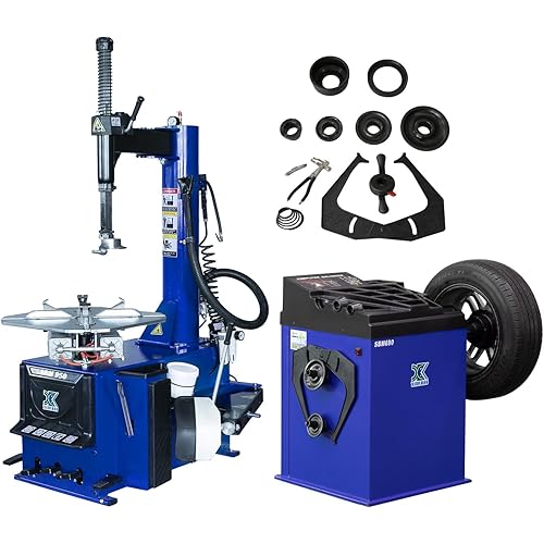 XK-New 2.0 Horsepower Tire Changer Wheel Changers Machine Balancer Rim Clamp Combo 950 690/36 Month Parts Replacement