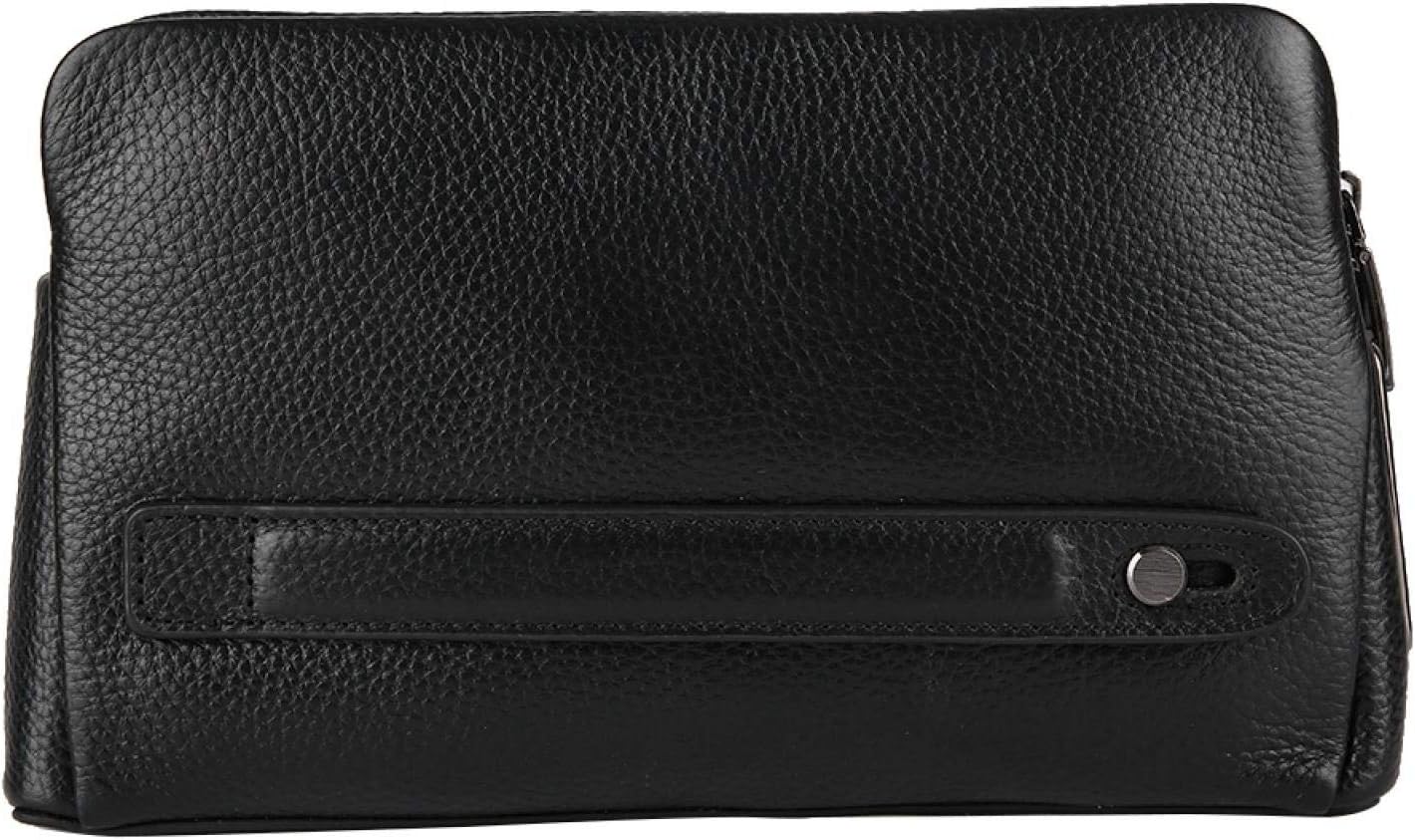 EVTSCAN Fipilock FL-V1 Men Zipper Leather Wallet Smart Fingerprint Security Anti-Theft Handbag Black