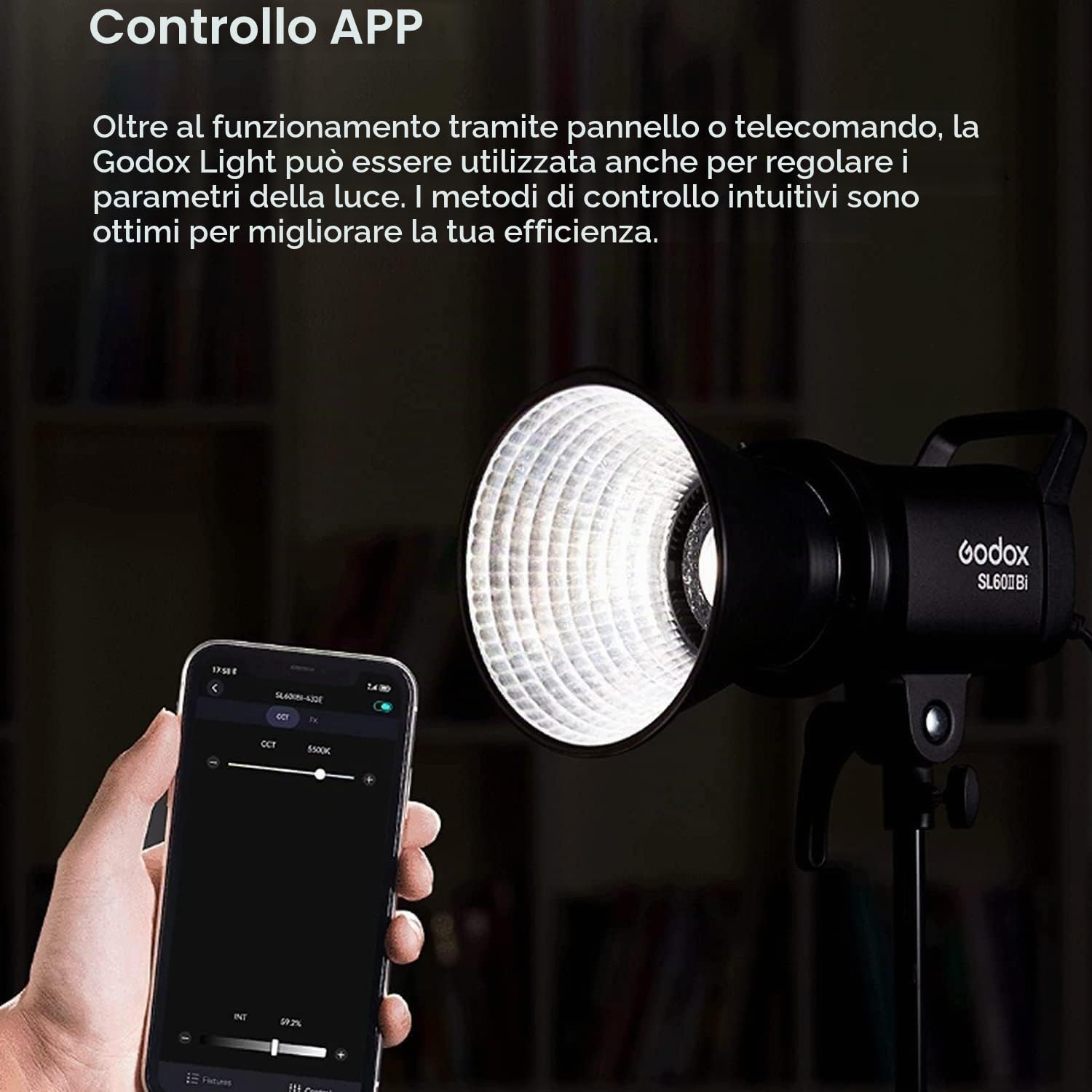 Godox SL60IID SL60II-D[Godox SL-60W SL60 Aggiornato]Luce Video LED COB 70W