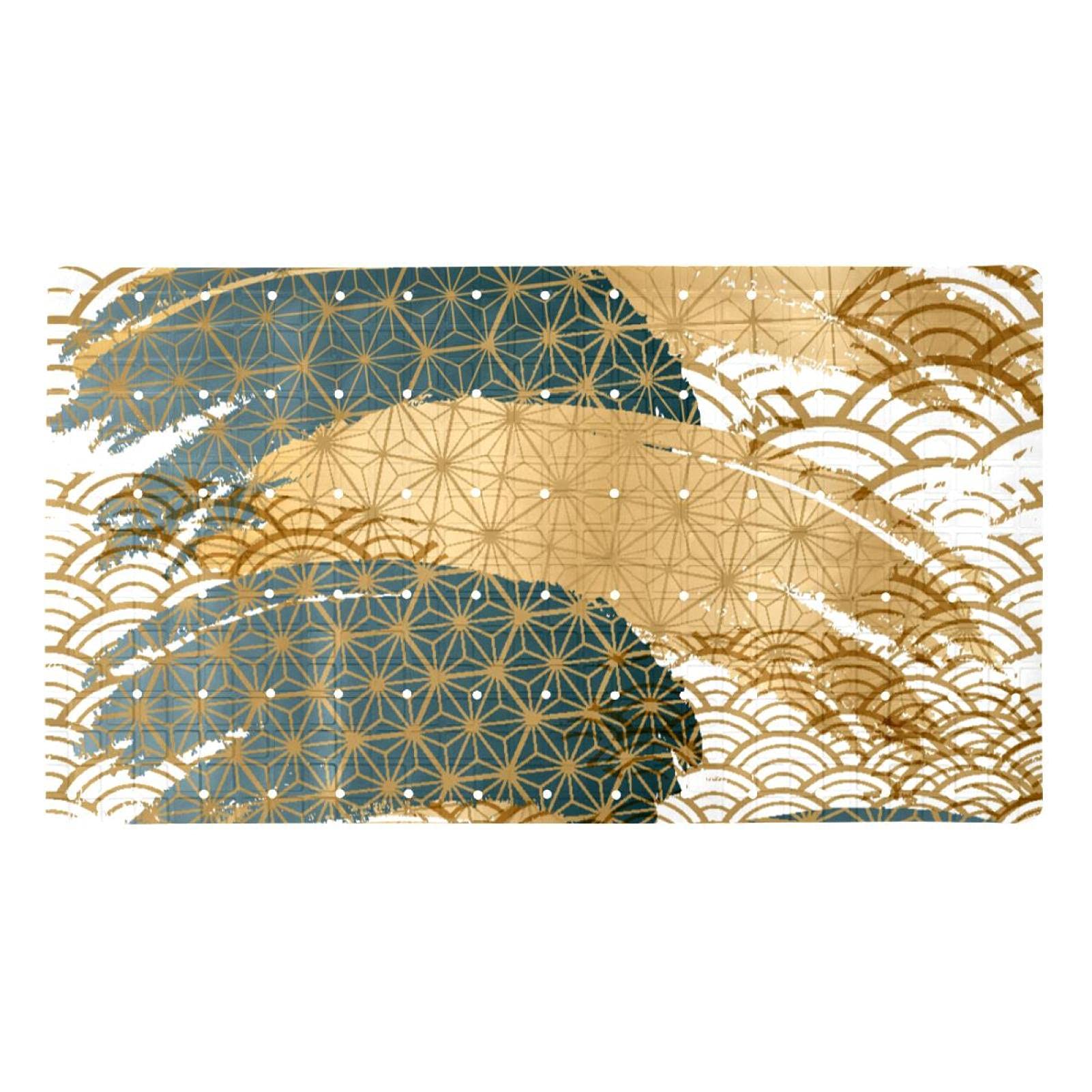 Tapis de bain antidérapant anti-glissade avec ventouses de sécurité et drainage