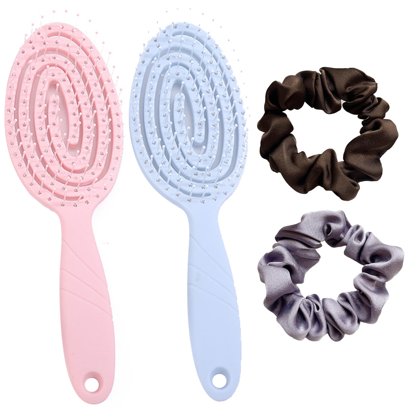 DKDDSSS 2PCS Cepillo de Pelo, Cepillo Pelo Flexible, Peine Antitirones para Cabello Grueso y Rizado, Cepillo Antitirones Cepillos para el Pelo para Mujeres, Hombres y Niños