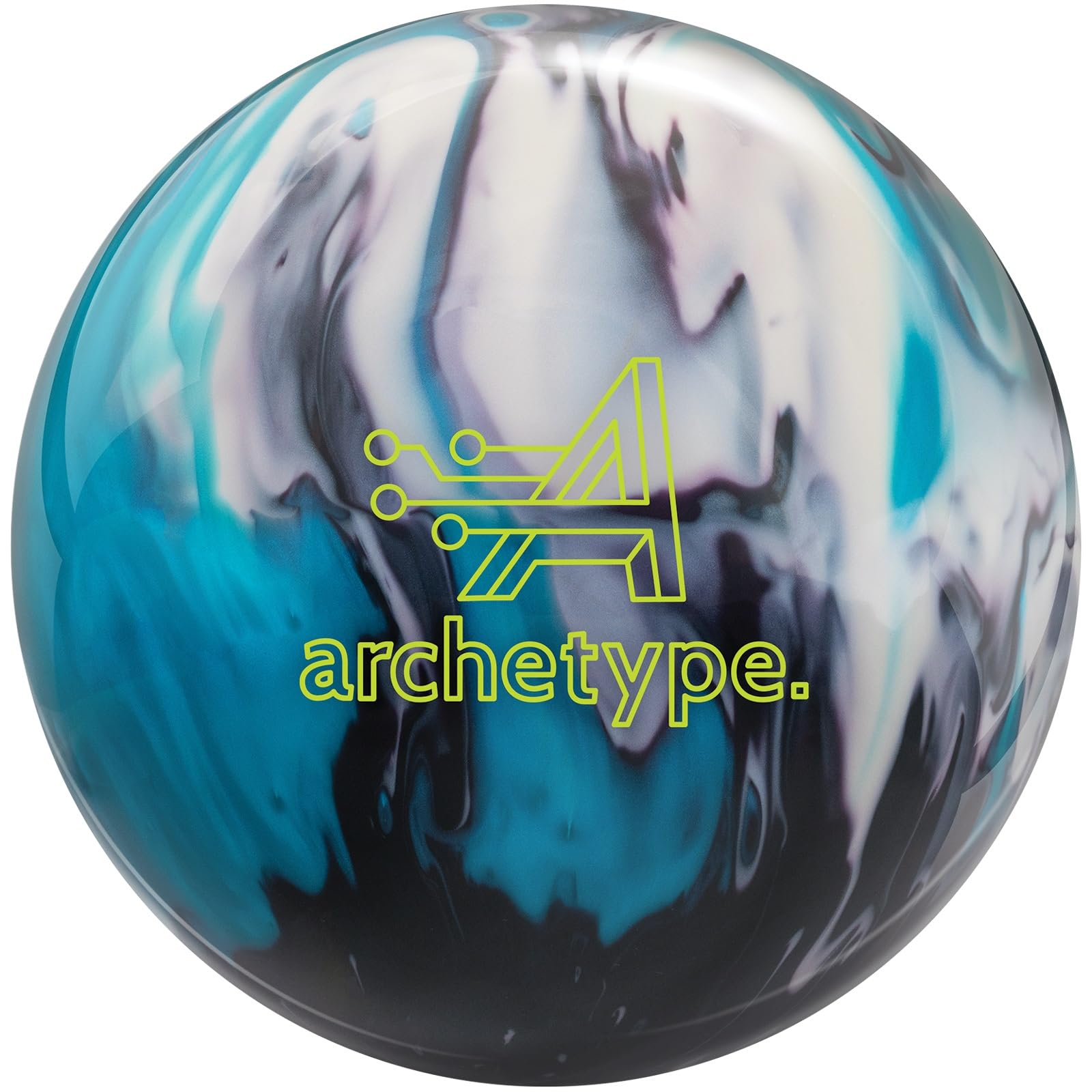 Bowlerstore ProductsTrack PRE-DRILLED Archetype Hybrid Bowling Ball - Sky Blue/Black/White 15lbs