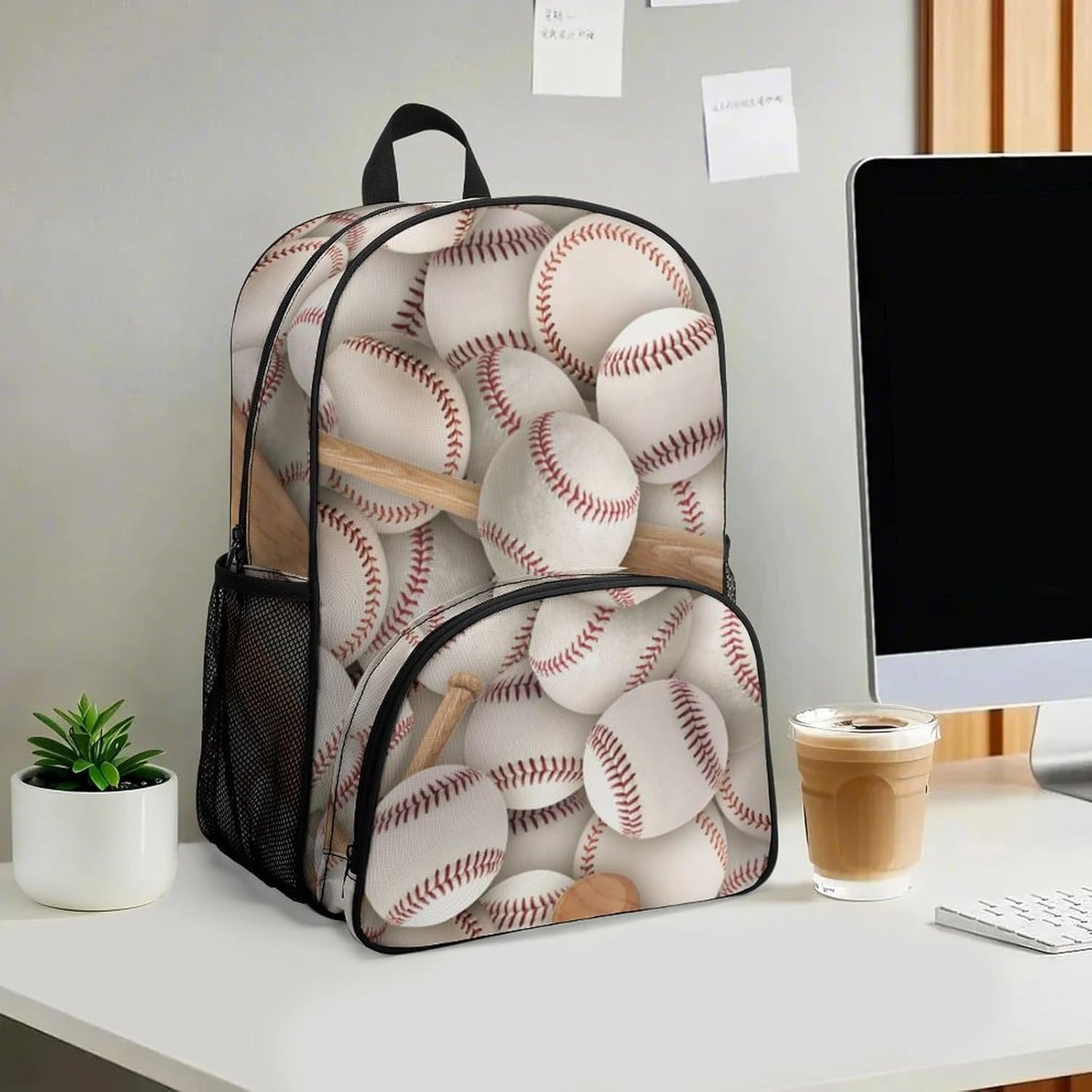 Baseballs Sports Softball Fashionable And Large Capacity Backpack Suitable for Both Men And Women
