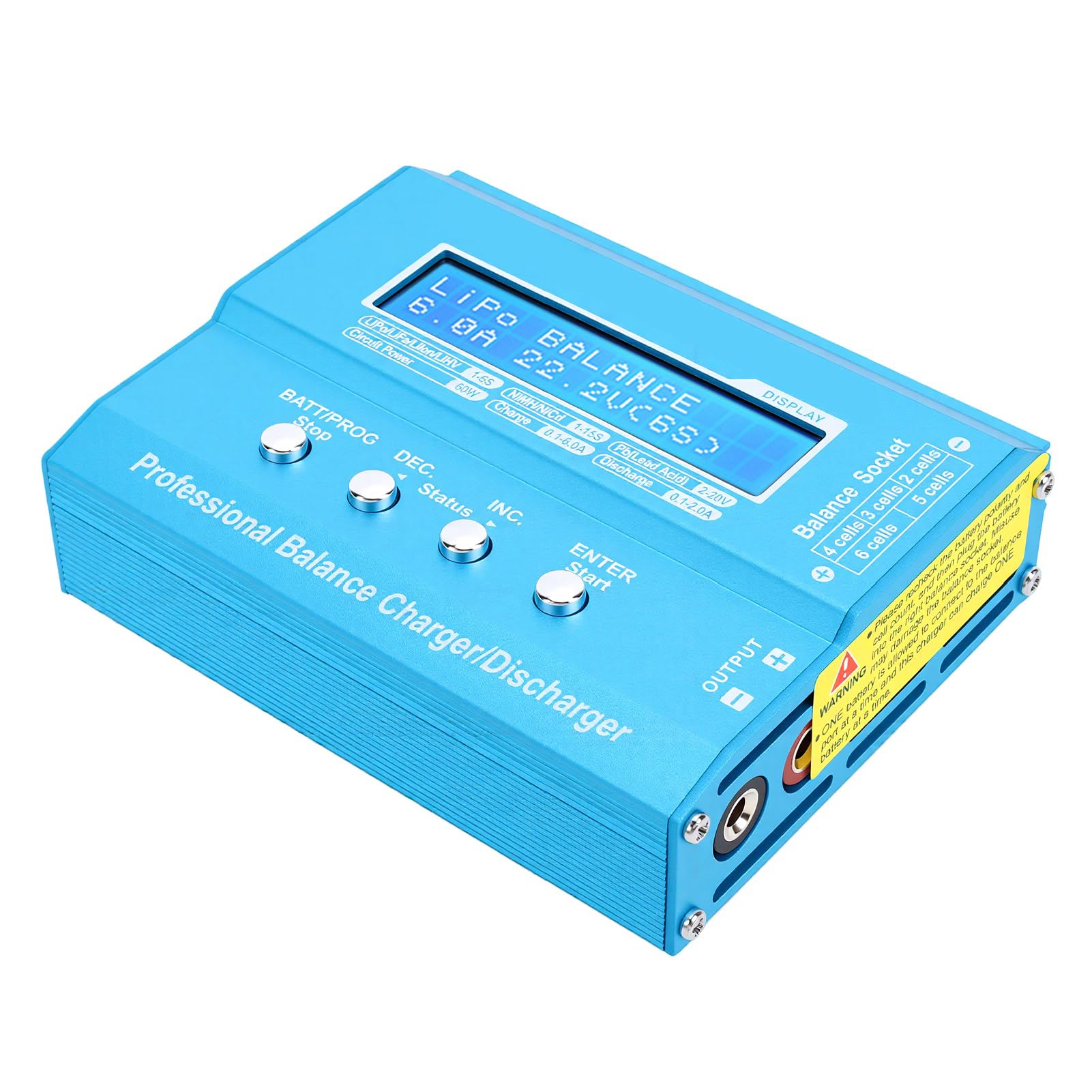 Karlak Caricabatterie Professionale per Bilancia Scaricatore Potente per Batterie LiPo LiHV LiFe LiIon Dimensioni Compatte 1 unità
