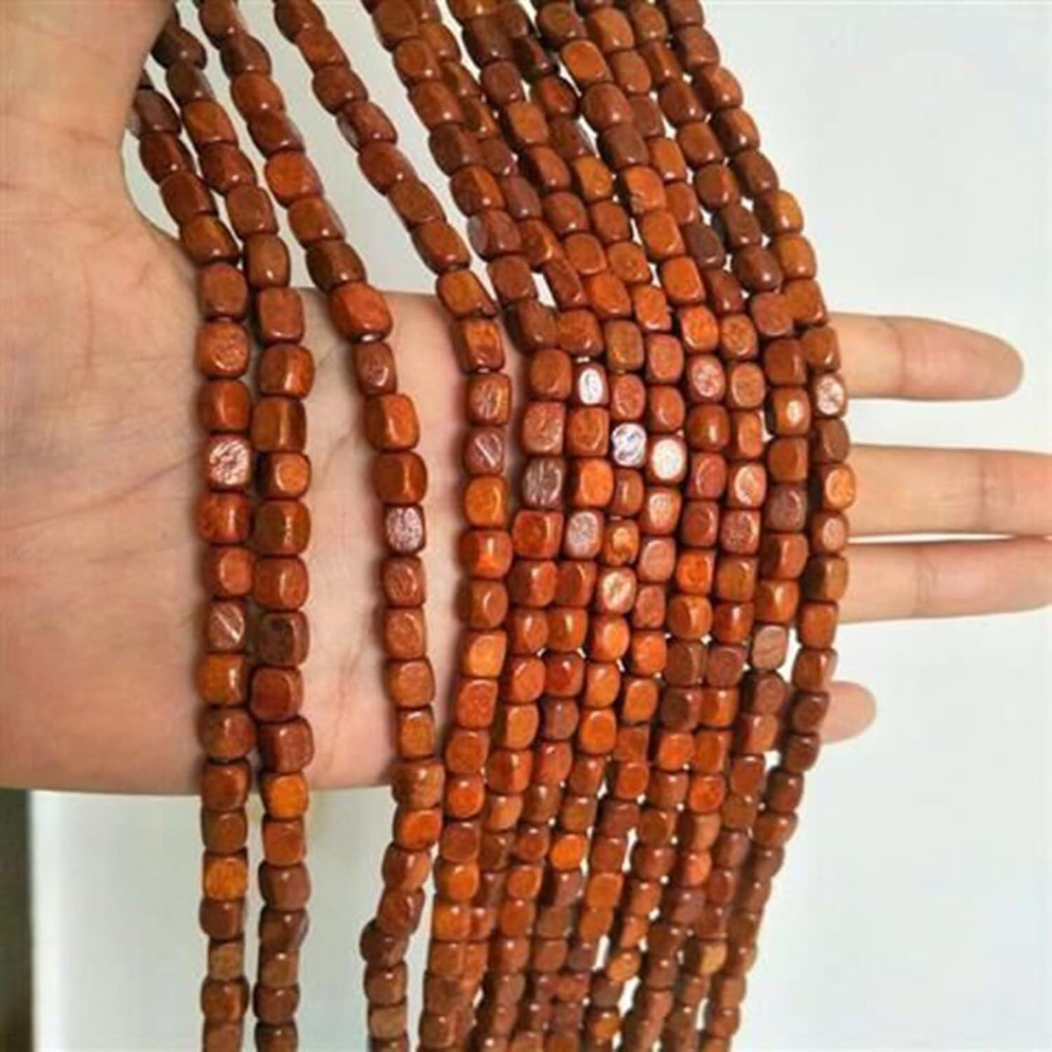 Rideau de perles de bois et bambou 60 fils 60x100 cm pour séparation de porte