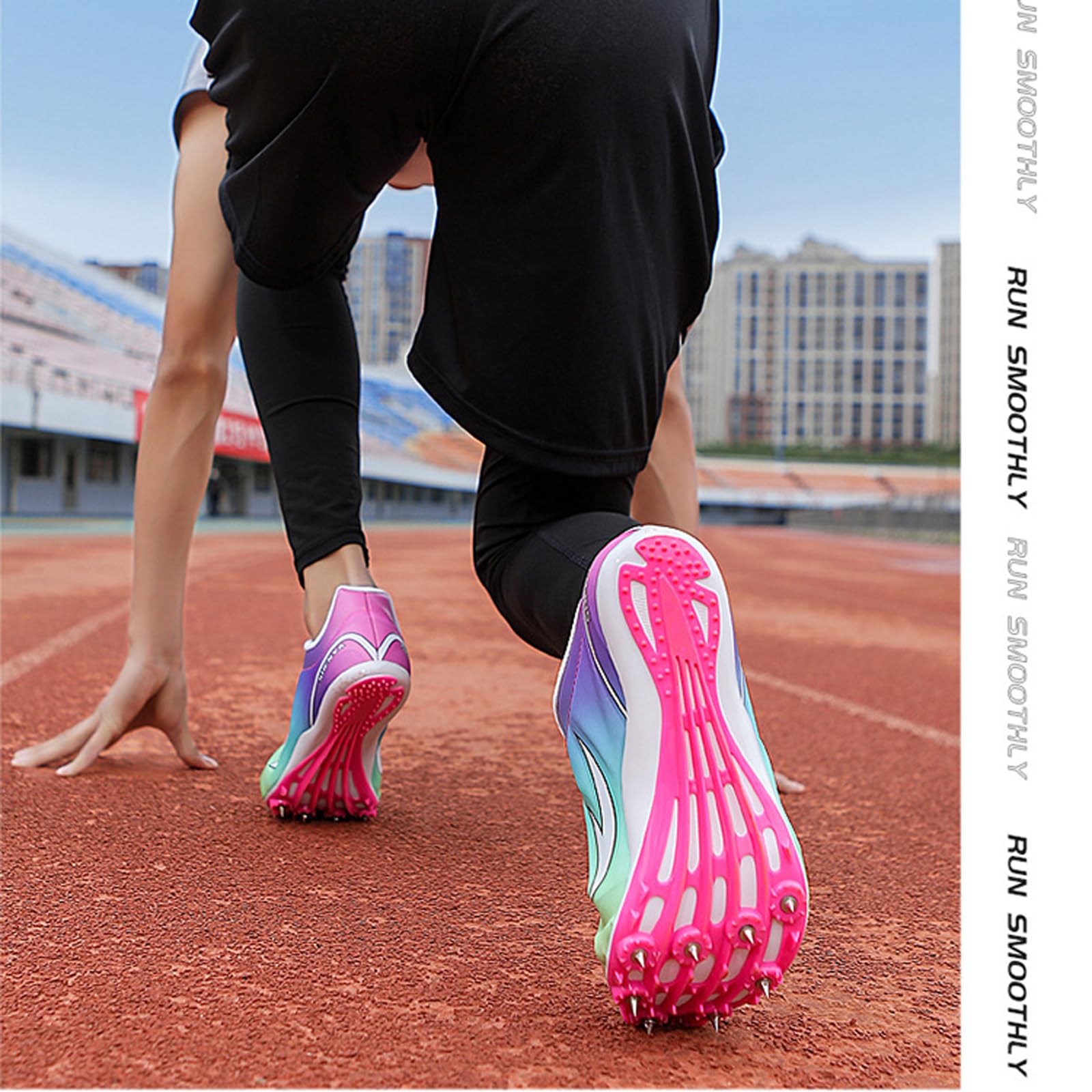 Zapatillas para Carreras De Velocidad,Zapatillas De Atletismo con Clavos,Spikes Atletismo Unisex,Zapatos de Atletismo Antideslizantes Juveniles con Clavos y Sprint Hombre Mujer