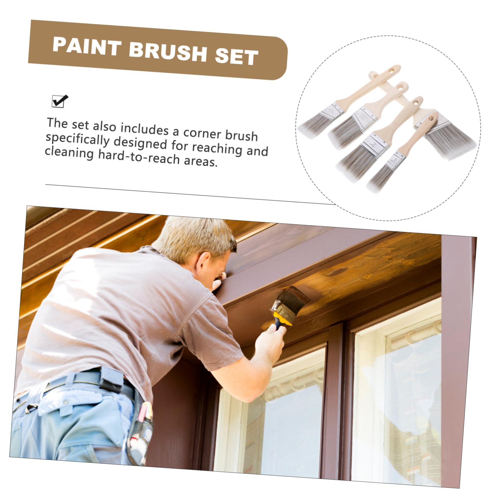 Uonlytech 5 Juegos Pincel De Pintura Cepillo De Alambre Borde De Pintura para Marcadores De Máquinas Limpiadoras De Alfombras Artista para De Pared Paleta con 5 Piezas * 5